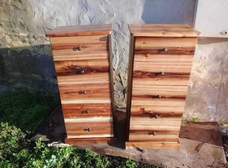 Blackwood 5 Drawer Tallboy Chests
